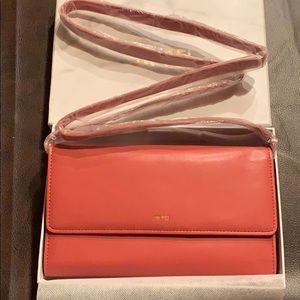 JW Pei Rose Flap Wallet Shoulder Bag Vegan Leather